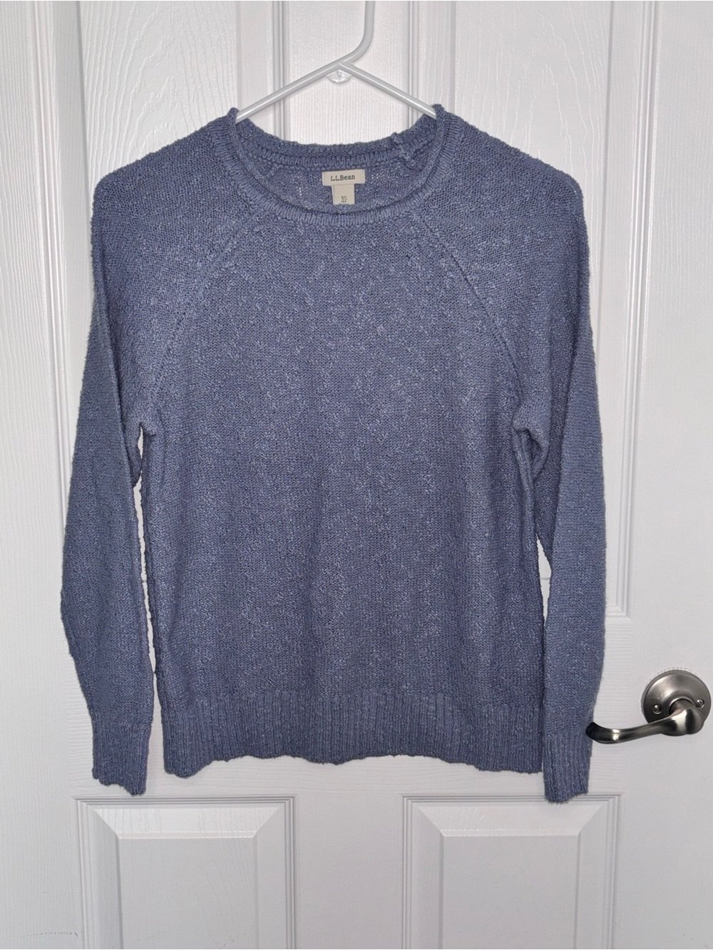 L.L. Bean Women’s Heather Slate Blue Crewneck Sweater